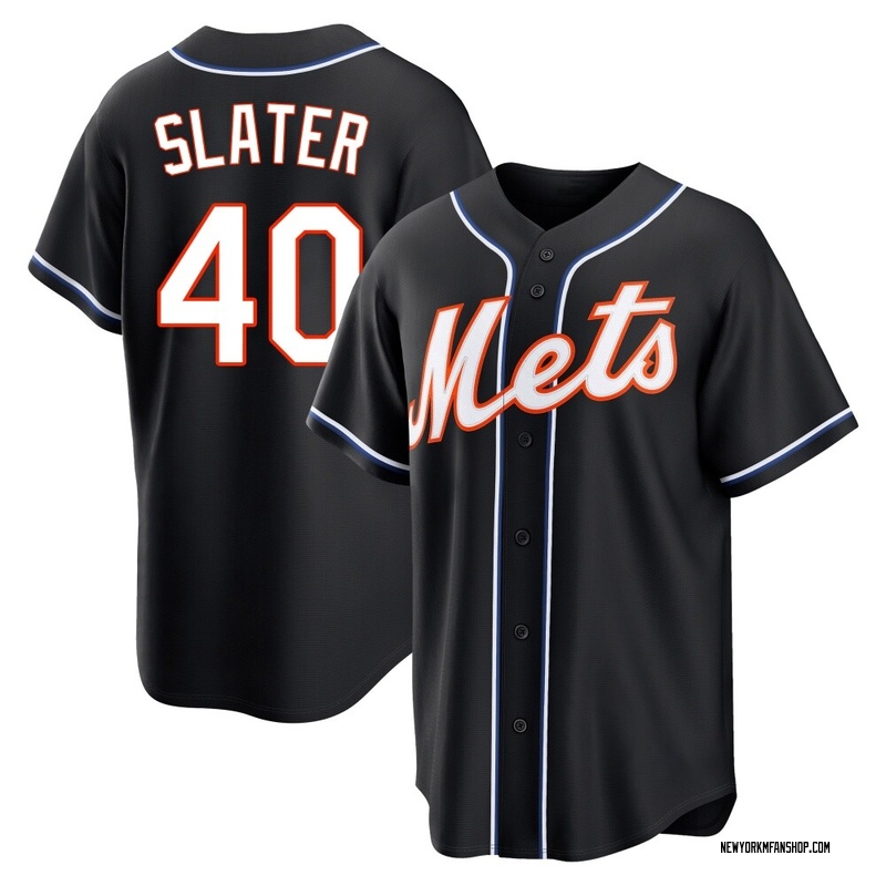 Austin Slater Men's New York Mets Fashion Out Jersey - Black Replica