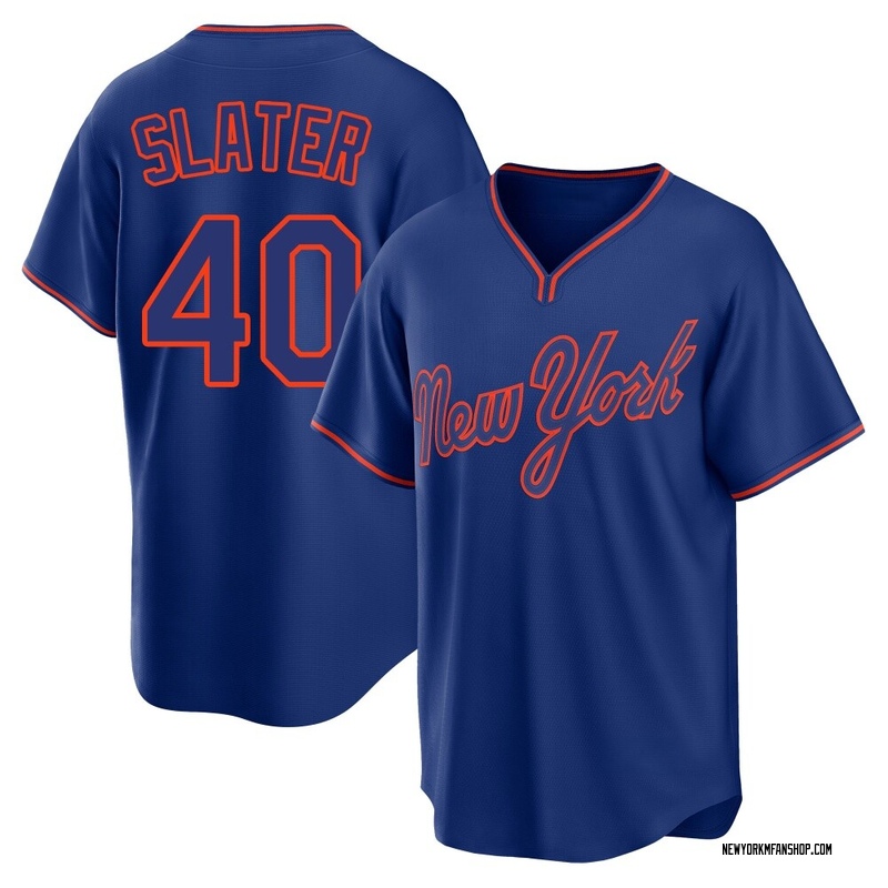 Austin Slater Youth New York Mets Alternate 2 Jersey - Royal Replica