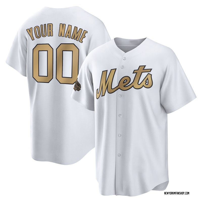 Custom Men's New York Mets Replica 2022 AllStar Jersey White Game
