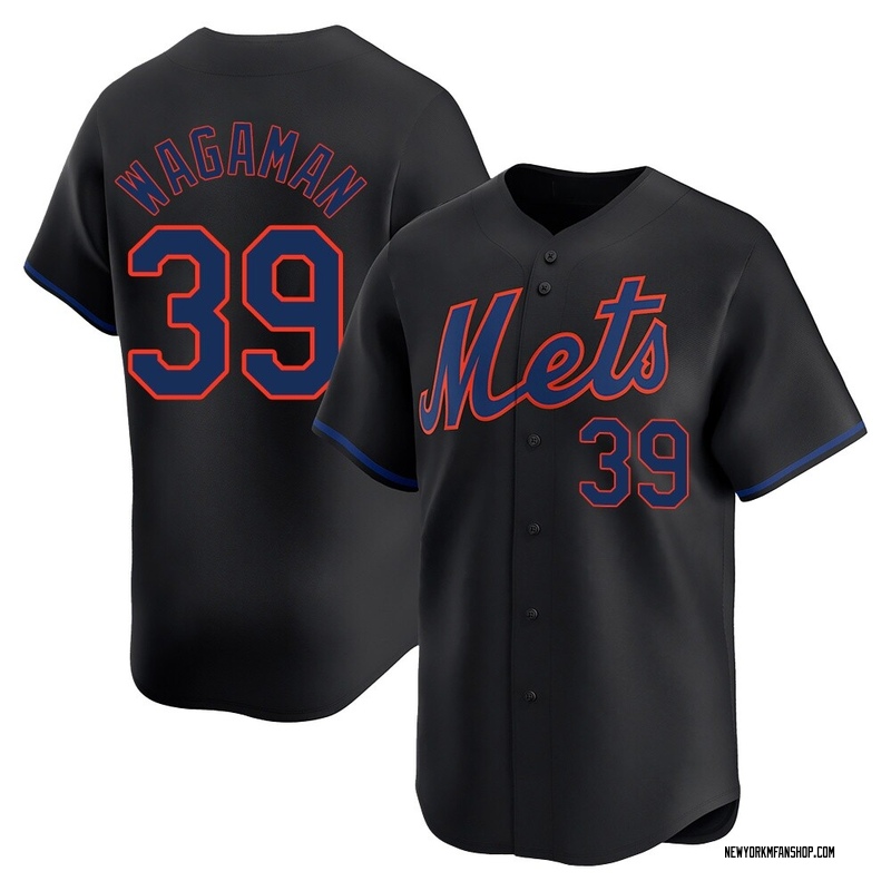 Eric Wagaman Men's New York Mets Alternate Jersey - Black Limited