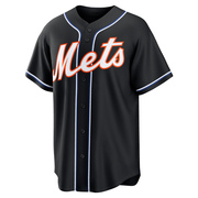 Eric Wagaman Men's New York Mets Fashion Out Jersey - Black Replica