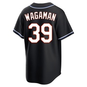 Eric Wagaman Men's New York Mets Fashion Out Jersey - Black Replica