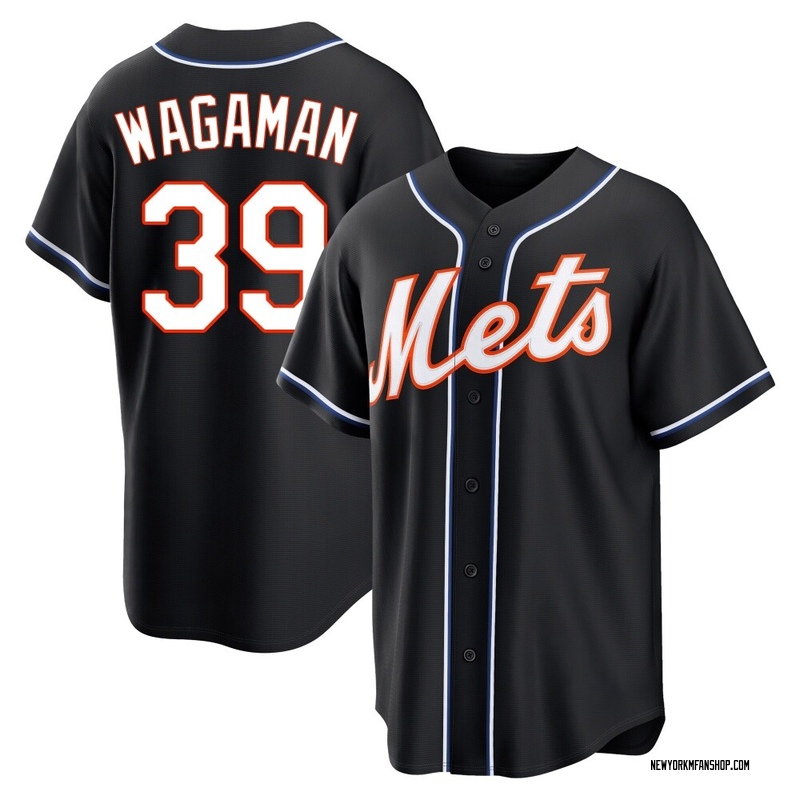 Eric Wagaman Men's New York Mets Fashion Out Jersey - Black Replica