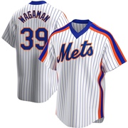 Eric Wagaman Men's New York Mets Home Cooperstown Collection Jersey - White Replica