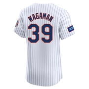 Eric Wagaman Men's New York Mets Home Patch Jersey - White Elite