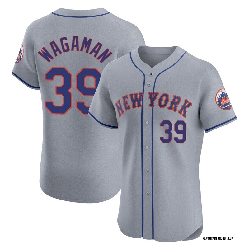 Eric Wagaman Men's New York Mets Road Jersey - Gray Elite