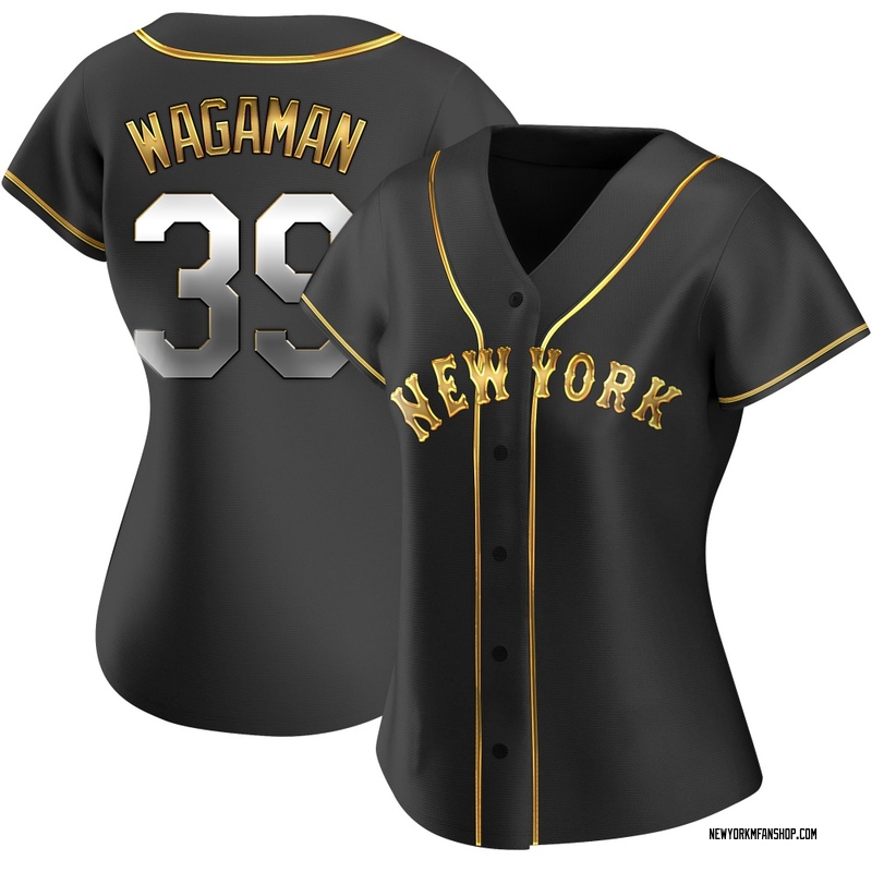 Eric Wagaman Women's New York Mets Alternate Jersey - Black Golden Replica