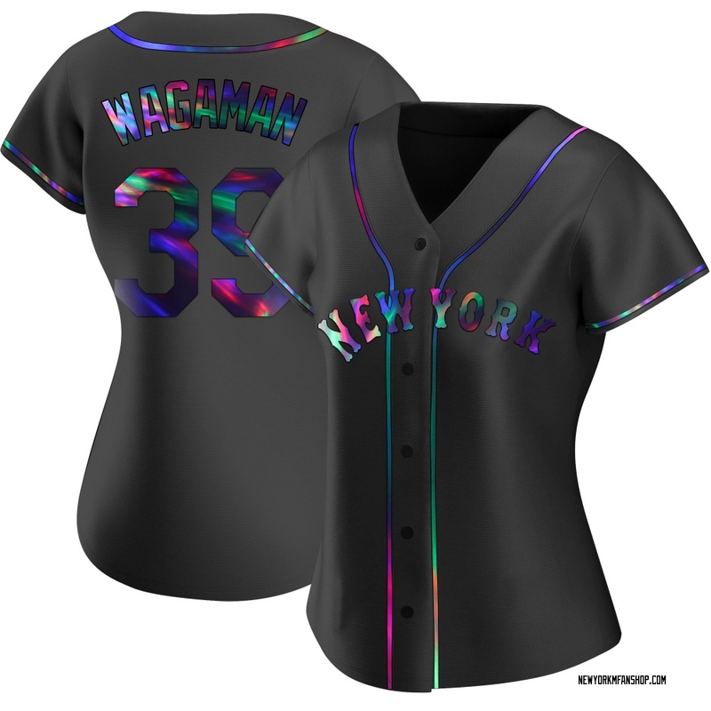 Eric Wagaman Women's New York Mets Alternate Jersey - Black Holographic Replica