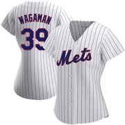 Eric Wagaman Women's New York Mets Home Jersey - White Replica