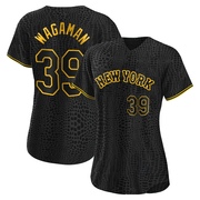 Eric Wagaman Women's New York Mets Snake Skin City Jersey - Black Authentic