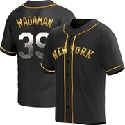 Eric Wagaman Youth New York Mets Alternate Jersey - Black Golden Replica