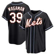 Eric Wagaman Youth New York Mets Fashion Out Jersey - Black Replica