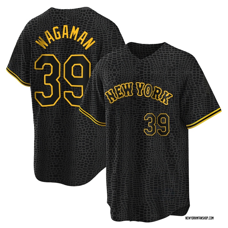 Eric Wagaman Youth New York Mets Snake Skin City Jersey - Black Replica
