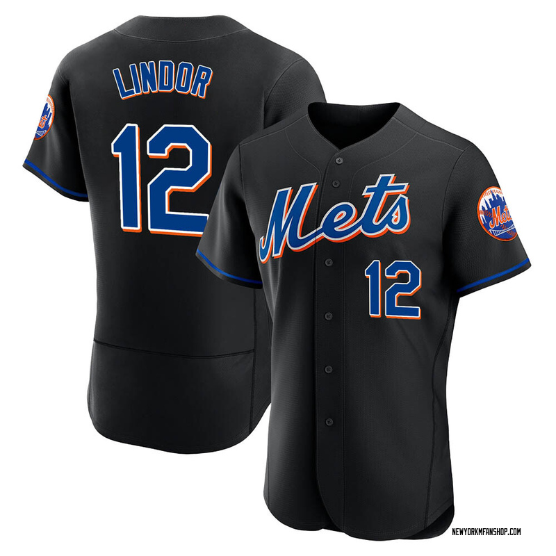 Francisco Lindor Men's New York Mets 2022 Alternate Jersey - Black Authentic