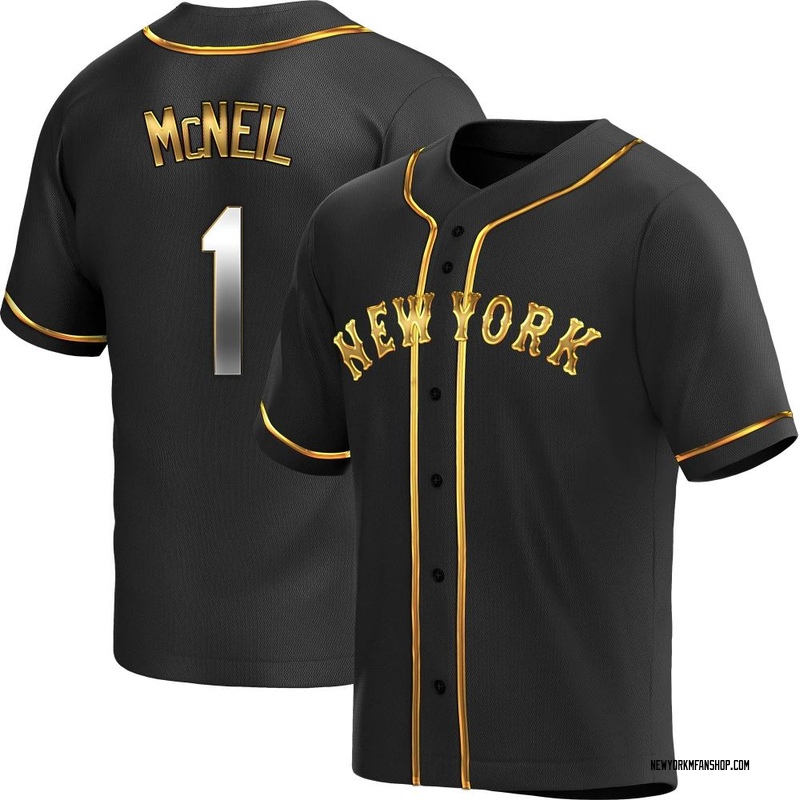 Jeff McNeil Men's New York Mets Alternate Jersey - Black Golden