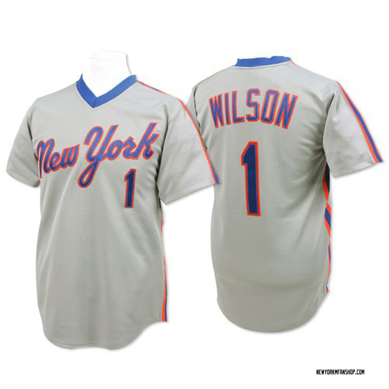 Mookie Wilson Men's New York Mets Throwback Jersey - Grey Authentic