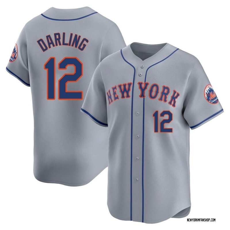 Ron Darling Men's New York Mets Away Jersey - Gray Limited